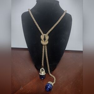 Thick gold rope necklace